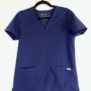 FIGS Top Casma Womens XS Blue Technical Collection Three Pocket Scrub FW1100